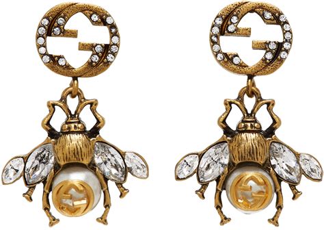 gucci bee earrings uk|gucci bee earrings for women.